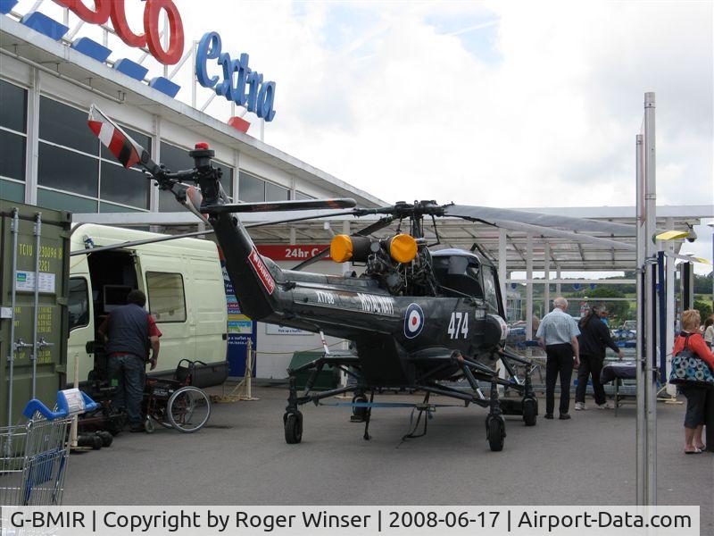 G-BMIR, 1967 Westland Wasp HAS.1 C/N F9670, Off airport. As XT788/474 HMS Zulu. Fund raising in Fforestfach, Swansea, Wales, UK
