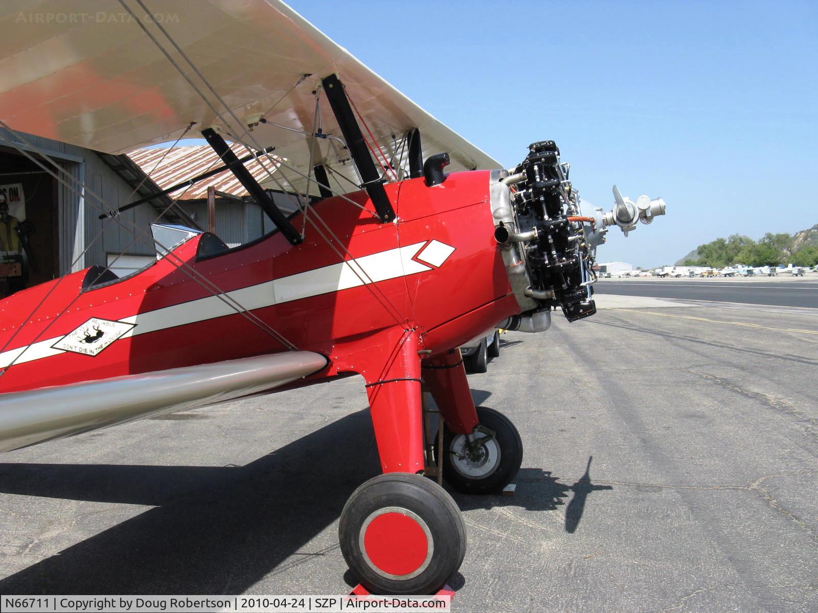 N66711, 1941 Boeing IB75A C/N 75-1675, 1941 Boeing Stearman IB75A, Jacobs R-755B2 275 Hp newly rebuilt engine, aircraft in total rebuild at Rowena's Flying Fabric Company, Restricted-Experimental class