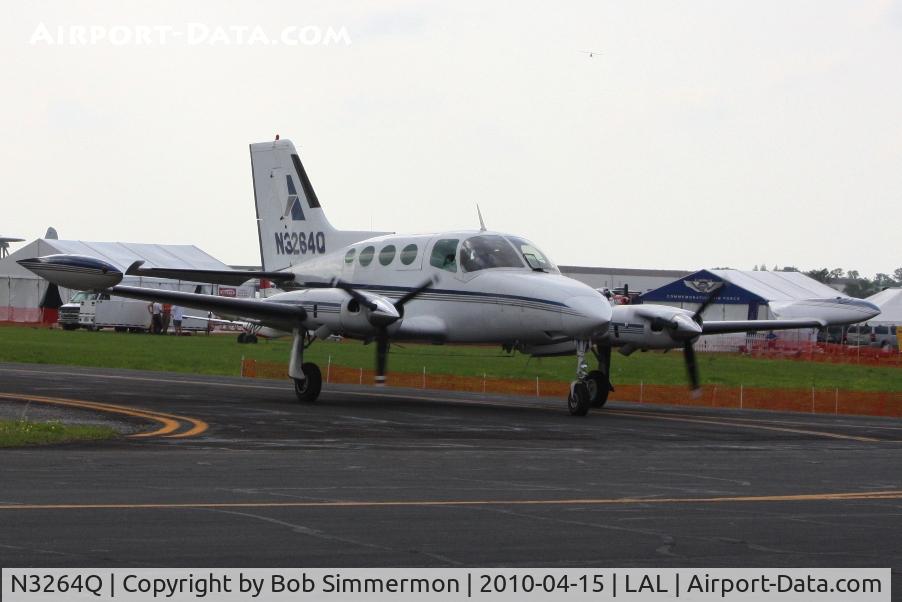 N3264Q, 1967 Cessna 401 C/N 401-0064, Departing Lakeland, FL during Sun N Fun 2010
