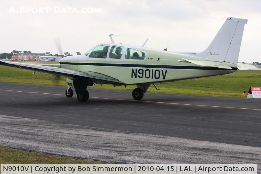 N9010V, 1970 Beech F33A Bonanza C/N CE-324, Departing Lakeland, FL during Sun N Fun 2010