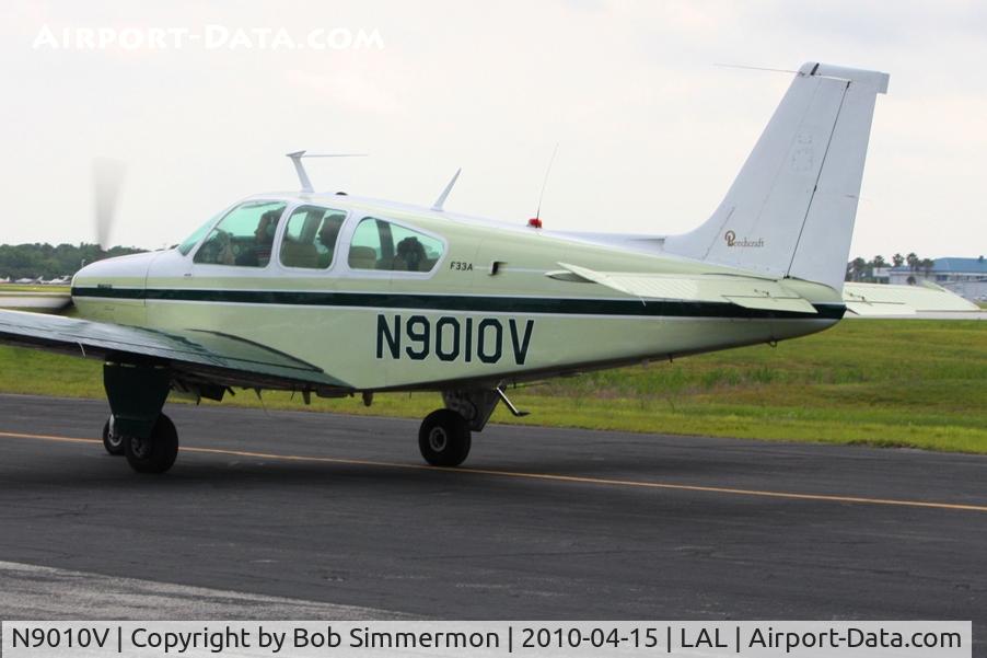 N9010V, 1970 Beech F33A Bonanza C/N CE-324, Departing Lakeland, FL during Sun N Fun 2010