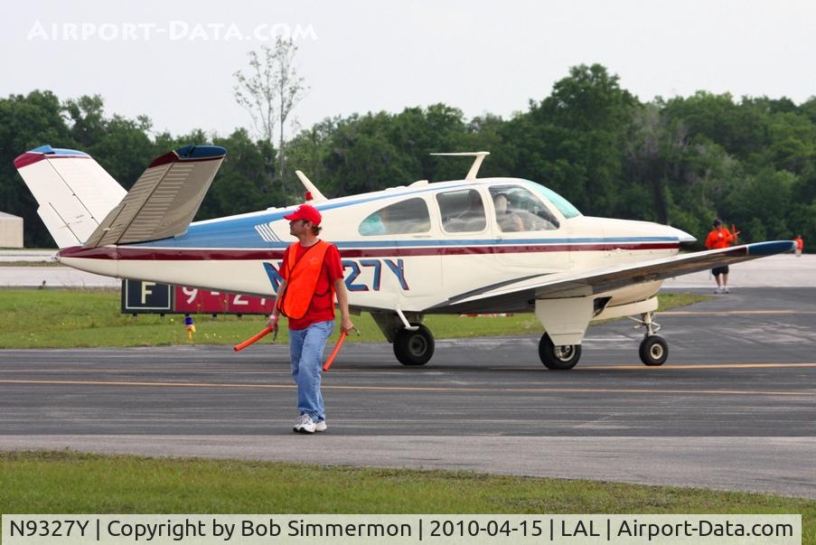 N9327Y, 1960 Beech N35 Bonanza C/N D-6581, Departing Lakeland, FL during Sun N Fun 2010