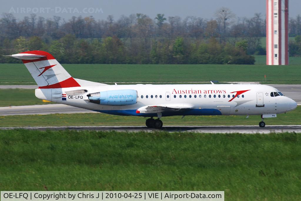 OE-LFQ, 1996 Fokker 70 (F-28-0070) C/N 11568, Austrian arrows Fokker 70