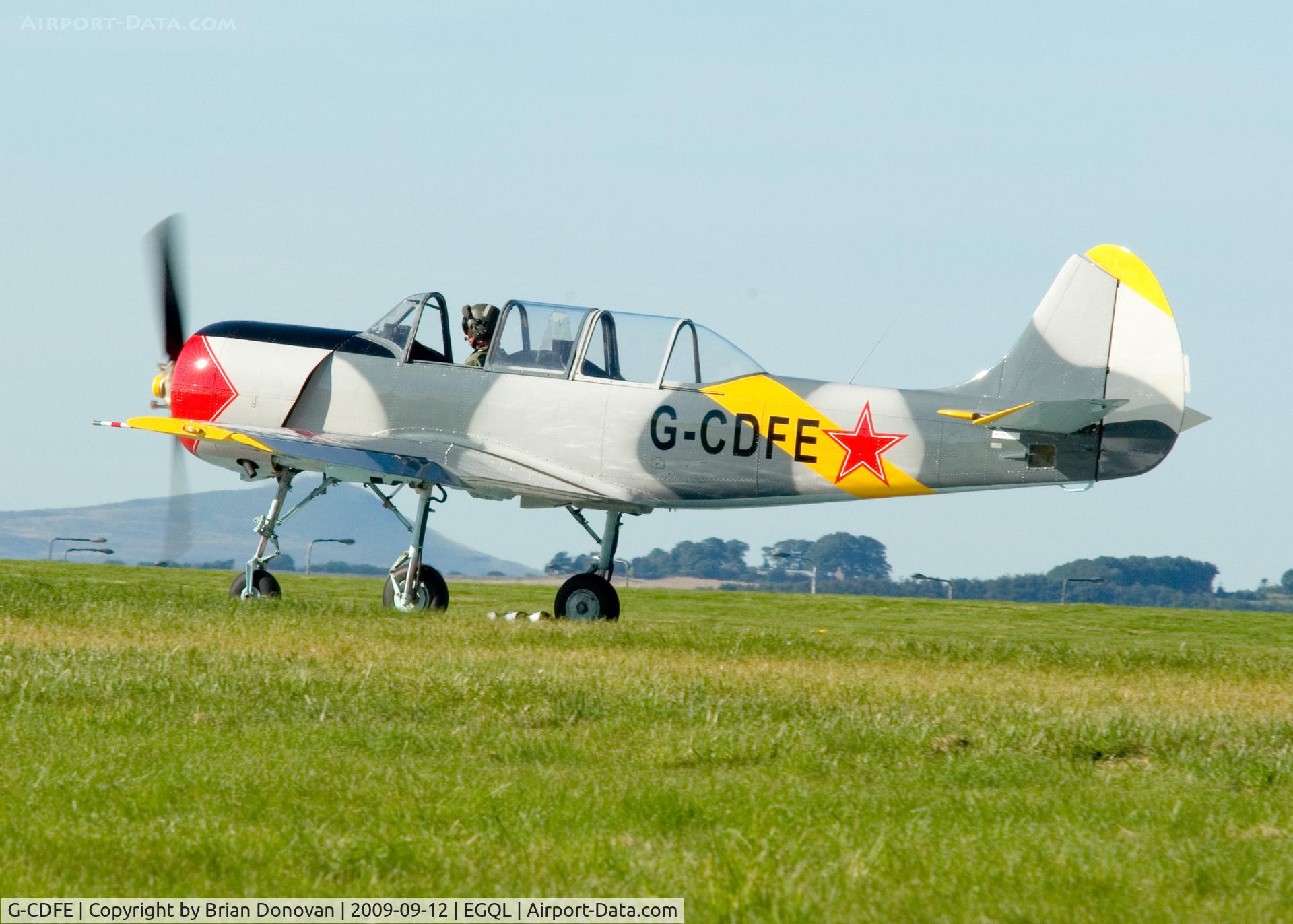 G-CDFE, 1985 Bacau Yak-52 C/N 855712, The Cossacks YAK-52 Display Team - RAF Leuchars Airshow 2009