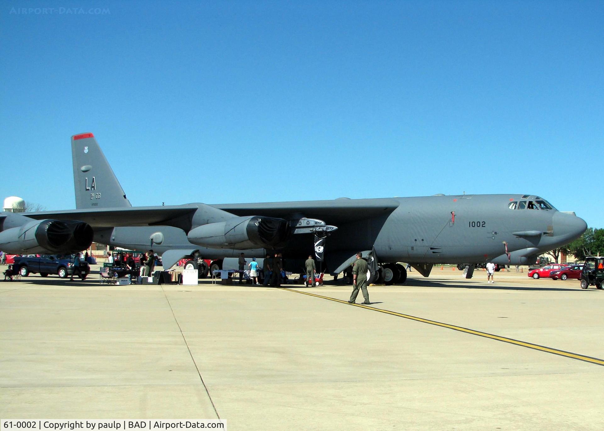 61-0002, 1961 Boeing B-52H Stratofortress C/N 464429, Barksdale AFB.