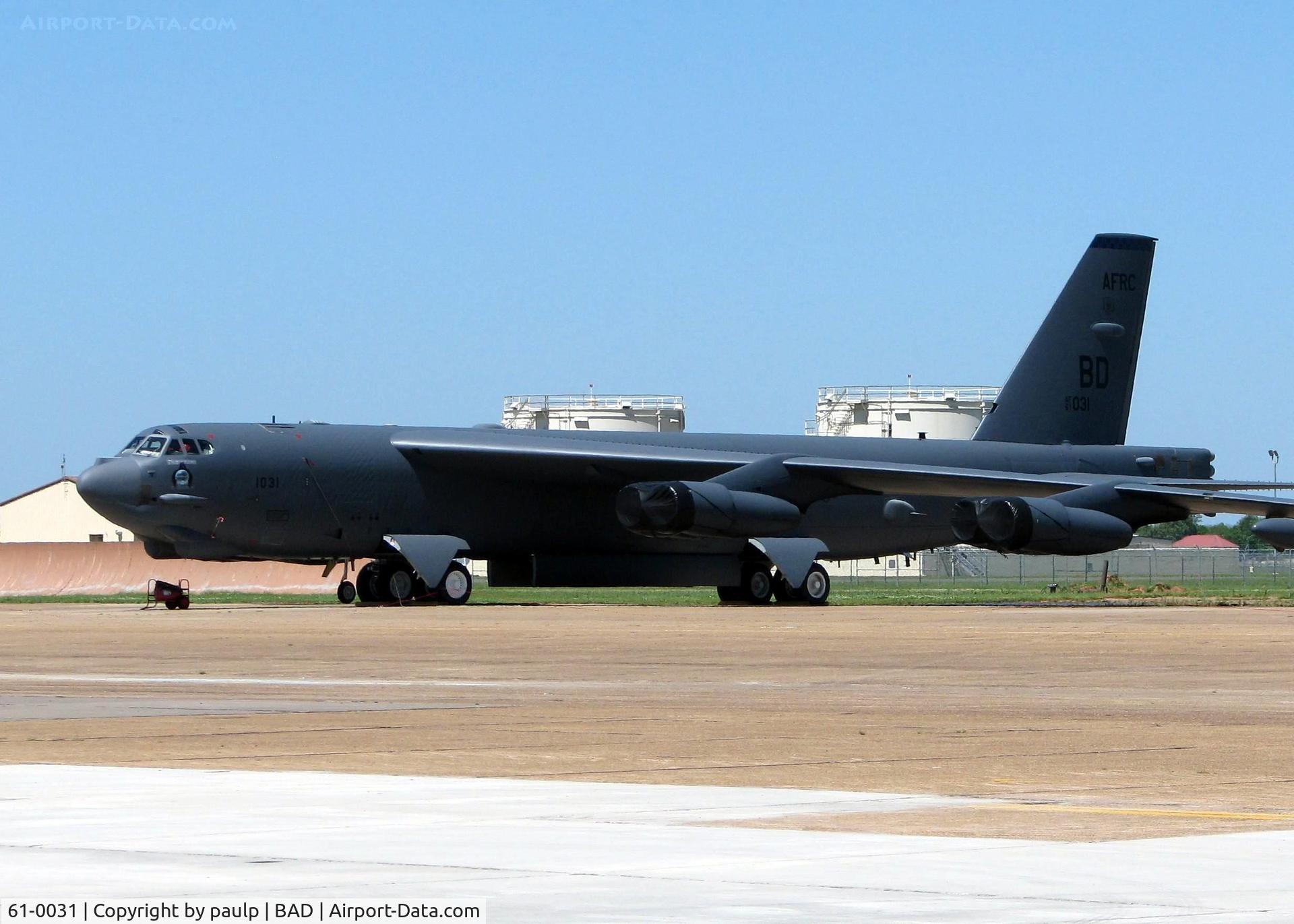 61-0031, 1961 Boeing B-52H Stratofortress C/N 464458, Barksdale AFB.