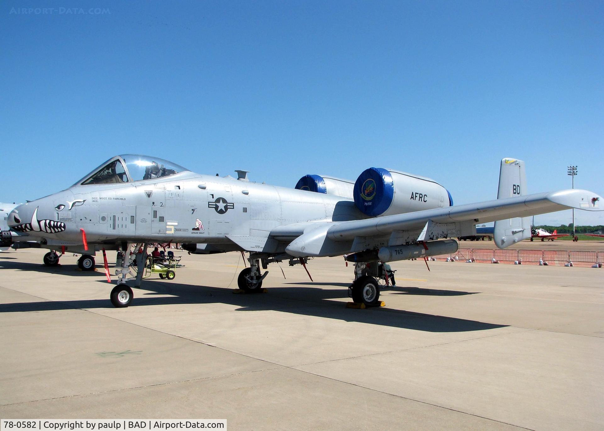 78-0582, 1978 Fairchild Republic A-10C Thunderbolt II C/N A10-0202, At the Barksdale Air Force Base Air Show 2010.