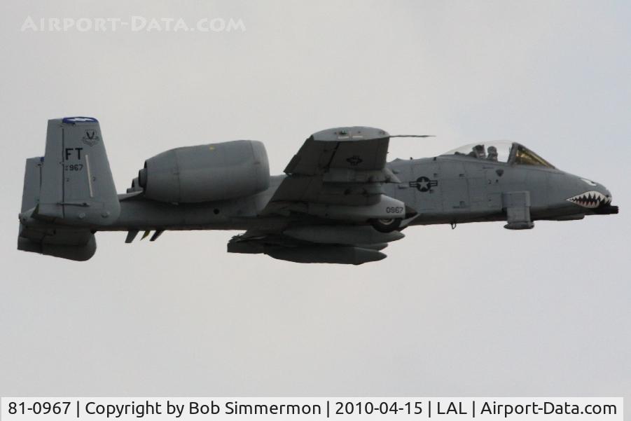 81-0967, 1981 Fairchild Republic A-10C Thunderbolt II C/N A10-0662, Overflying Sun N Fun 2010 - Lakeland, FL