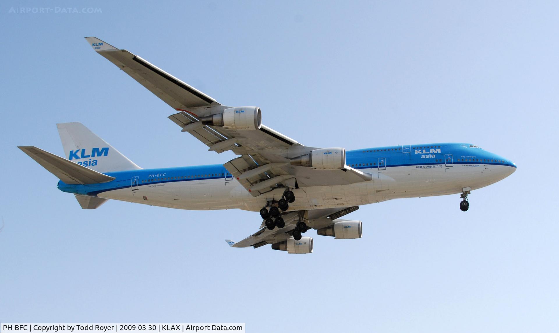 PH-BFC, 1989 Boeing 747-406BC C/N 23982, Arriving LAX