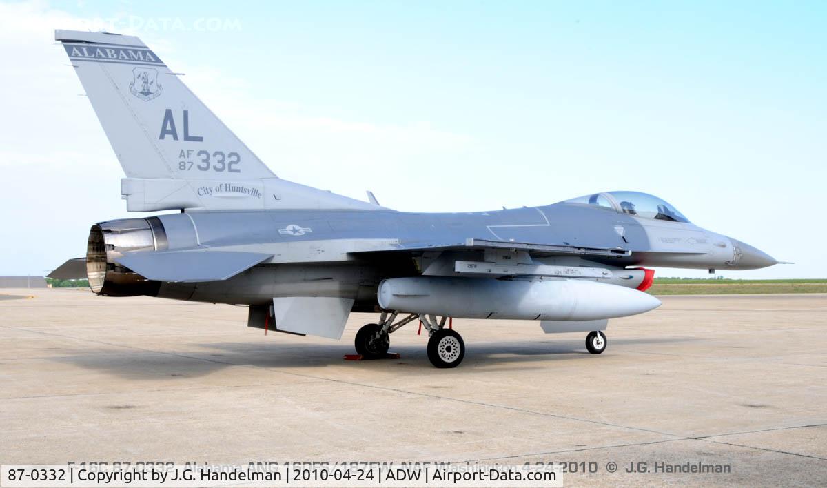 87-0332, 1987 General Dynamics F-16C Fighting Falcon C/N 5C-593, F-16C at NAF Washington