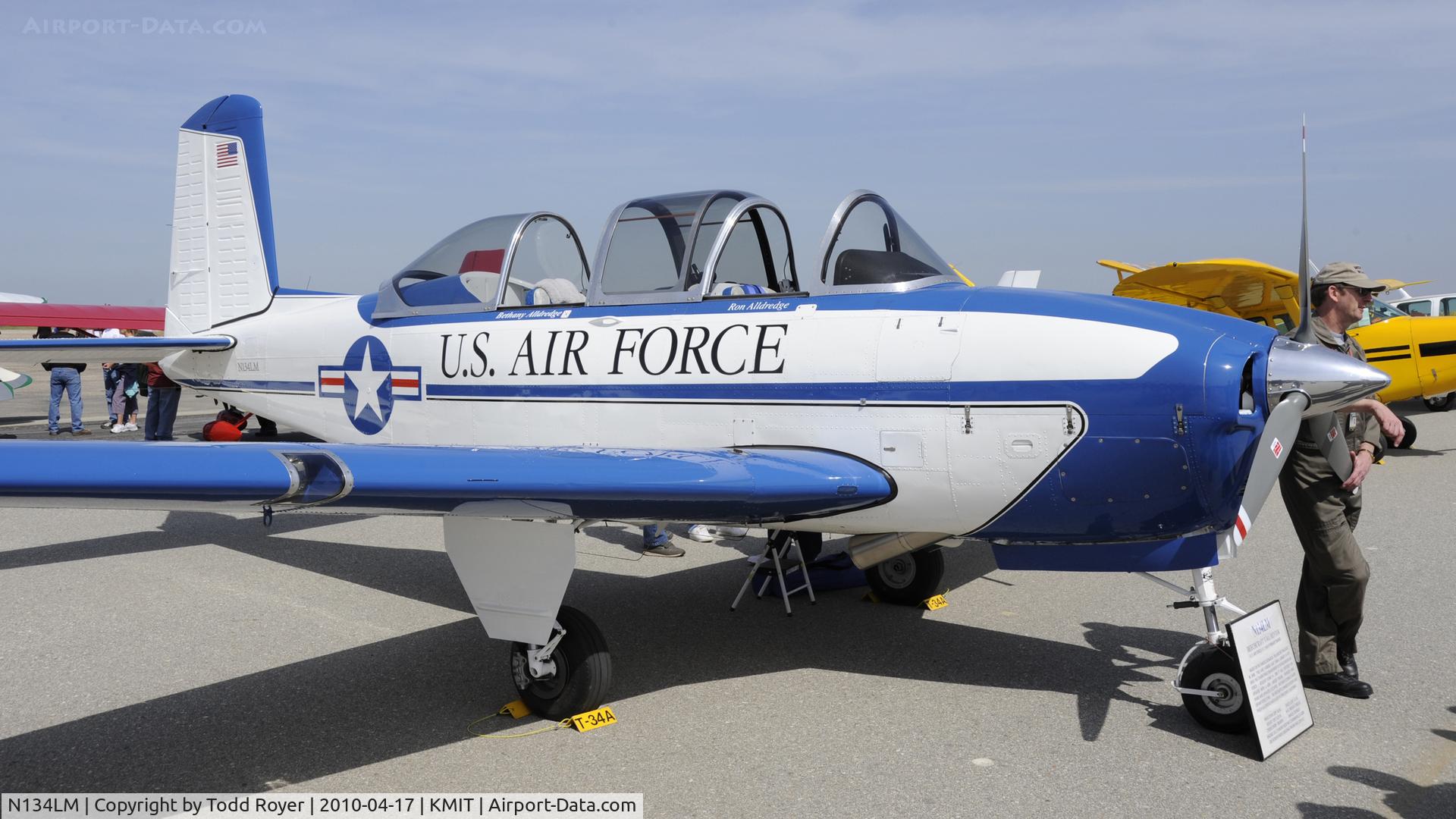 N134LM, 1955 Beech T-34A Mentor C/N G-292, Minter Field fly in 2010