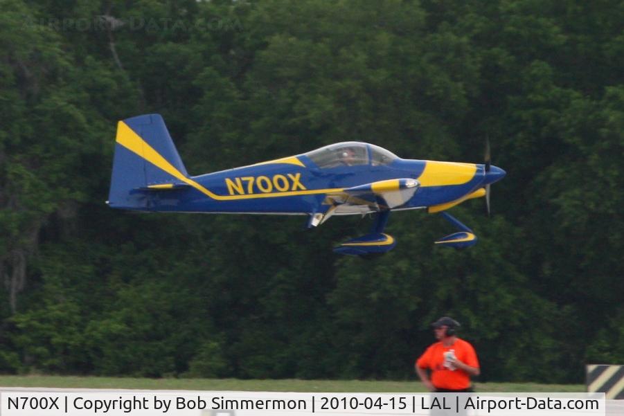 N700X, 2007 Van's RV-7A C/N 70955, Arriving at Lakeland, FL during Sun N Fun 2010.