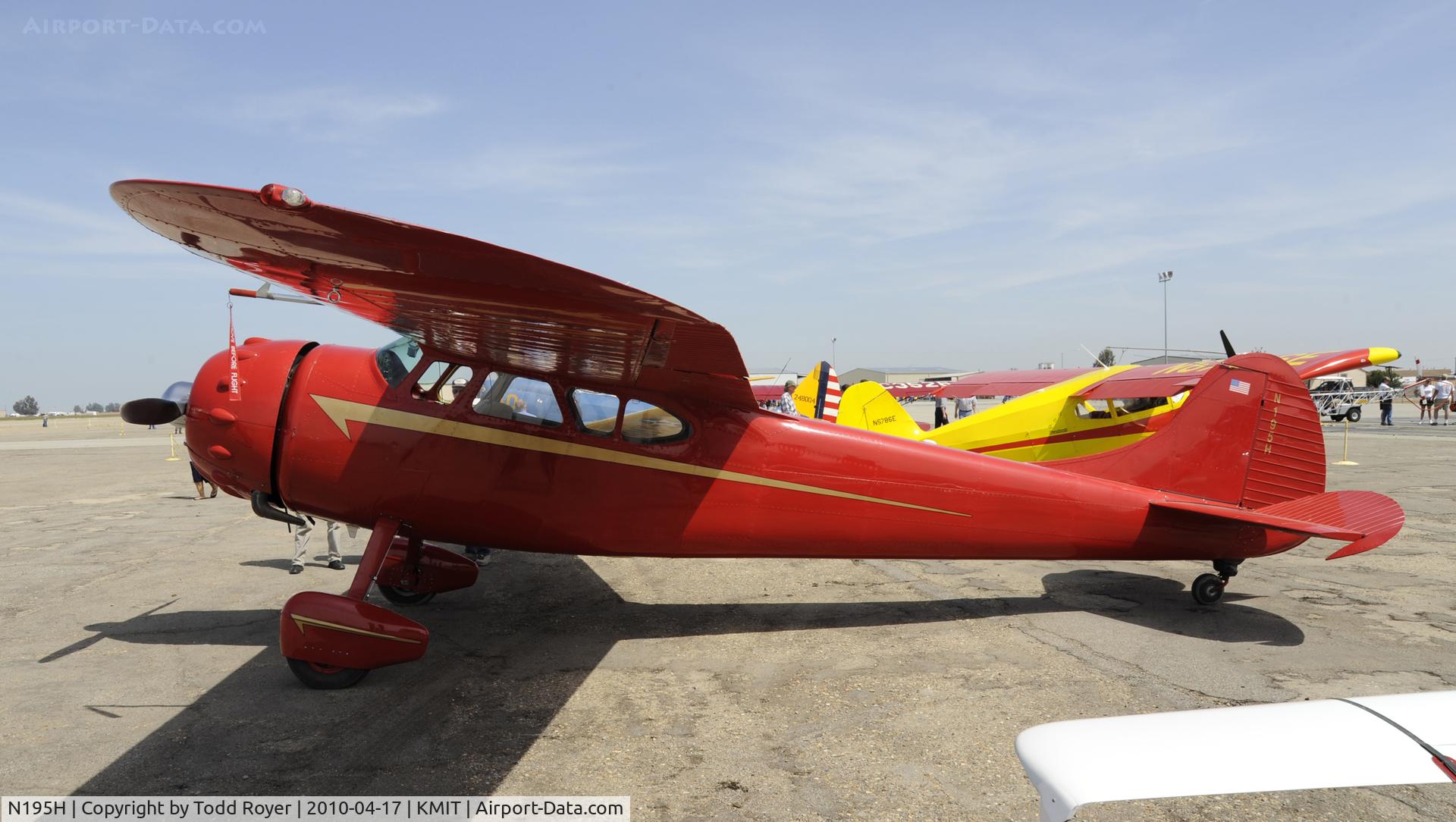 N195H, 1948 Cessna 195 Businessliner C/N 7200, Minter Field fly in 2010