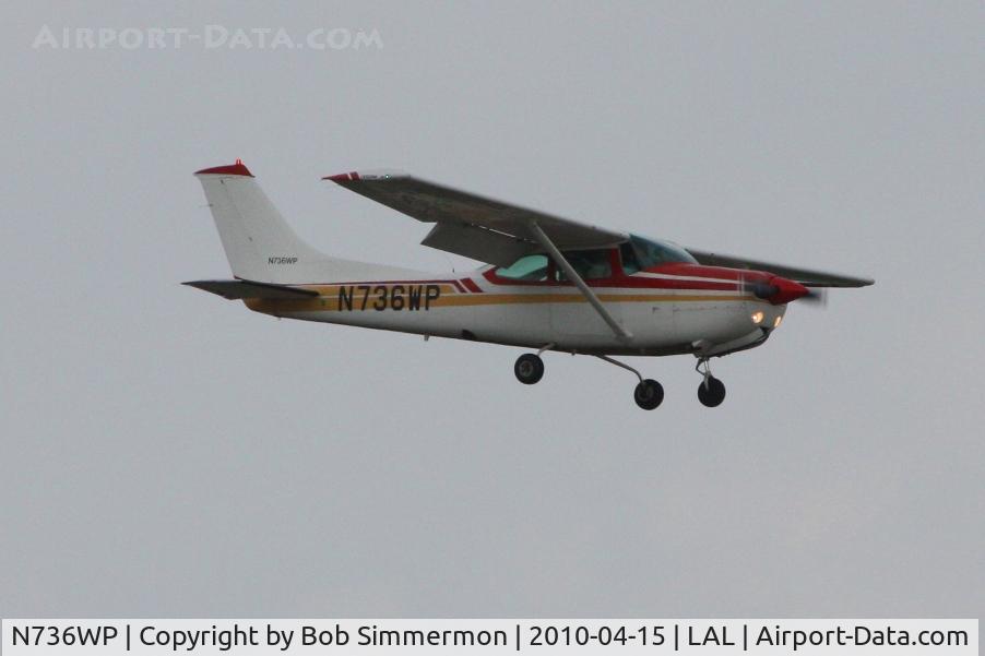 N736WP, 1979 Cessna R182 Skylane RG C/N R18200781, Arriving at Lakeland, FL during Sun N Fun 2010.