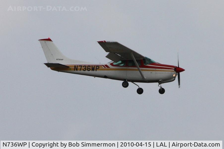 N736WP, 1979 Cessna R182 Skylane RG C/N R18200781, Arriving at Lakeland, FL during Sun N Fun 2010.