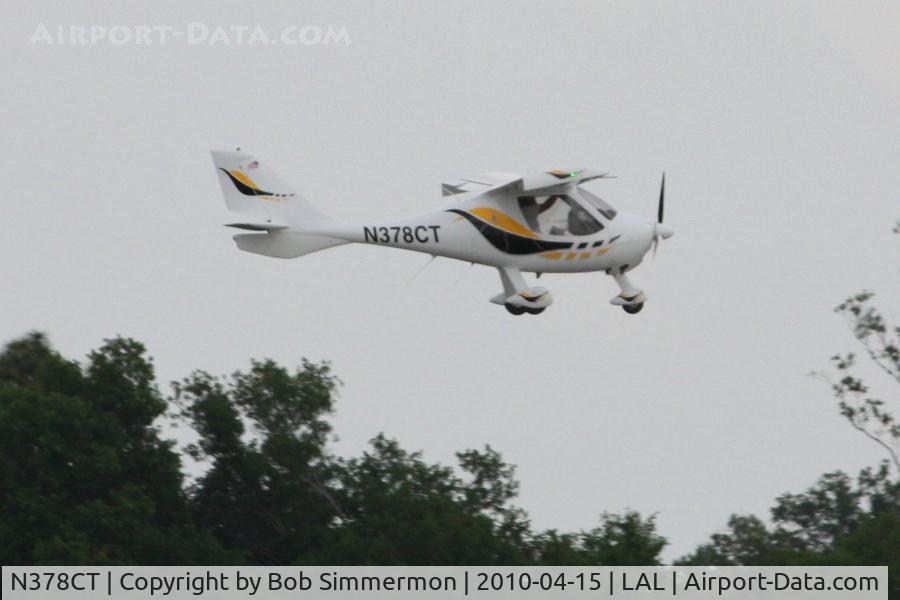 N378CT, 2006 Flight Design CTSW C/N 06-02-10, Arriving at Lakeland, FL during Sun N Fun 2010.