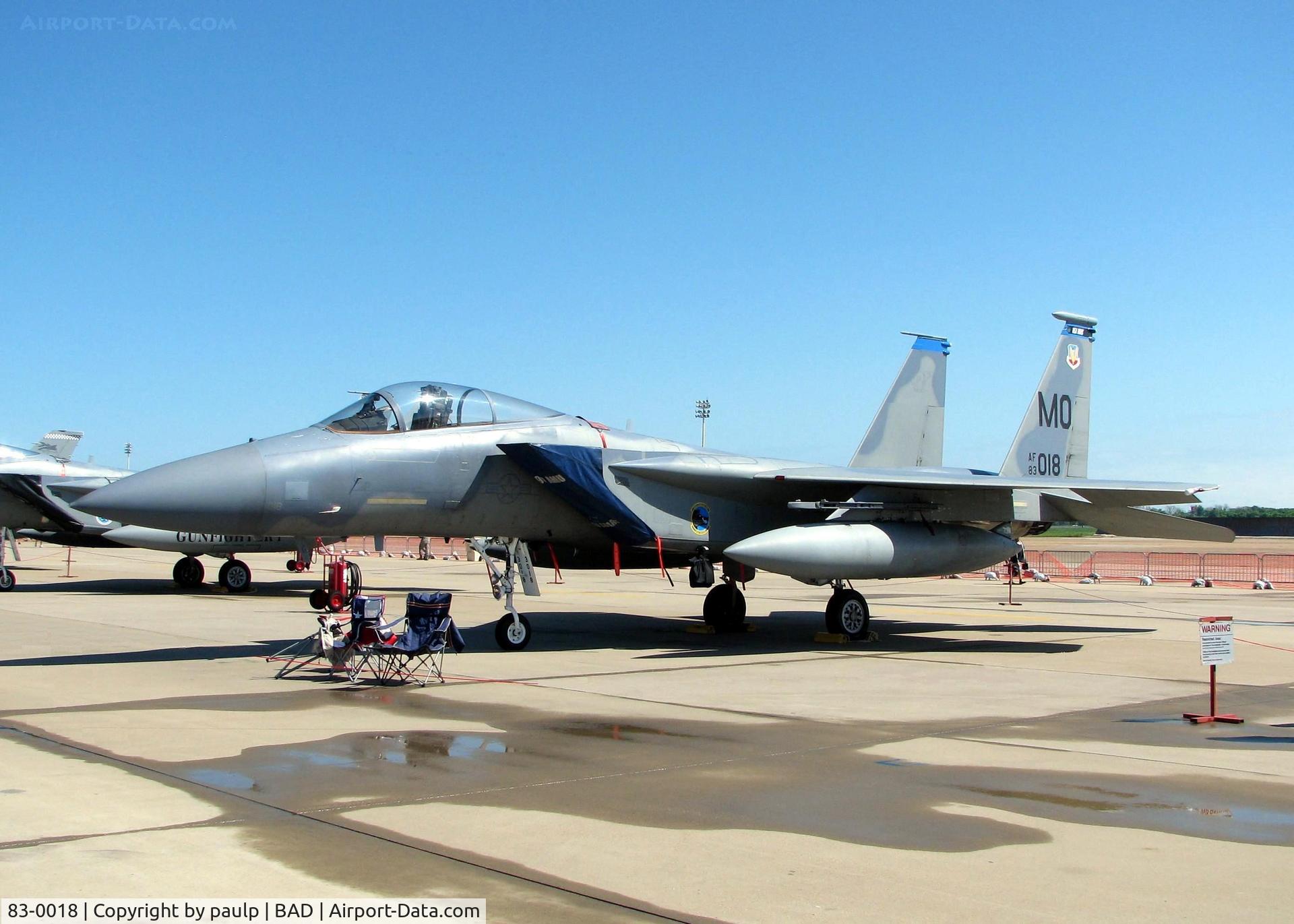 83-0018, 1983 McDonnell Douglas F-15C Eagle C/N 0865/C278, At the Barksdale Air Force Base Air Show 2010.