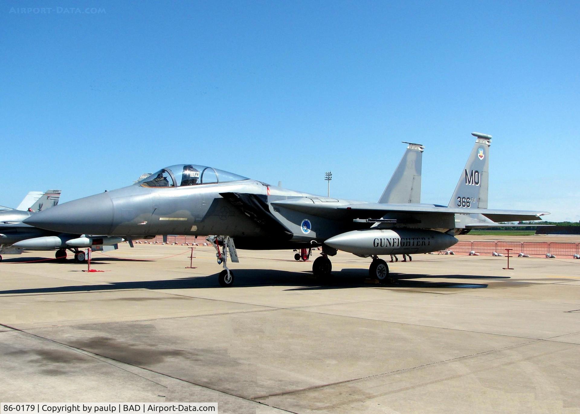 86-0179, 1986 McDonnell Douglas F-15C Eagle C/N 1032/C407, At the Barksdale Air Force Base Air Show 2010.