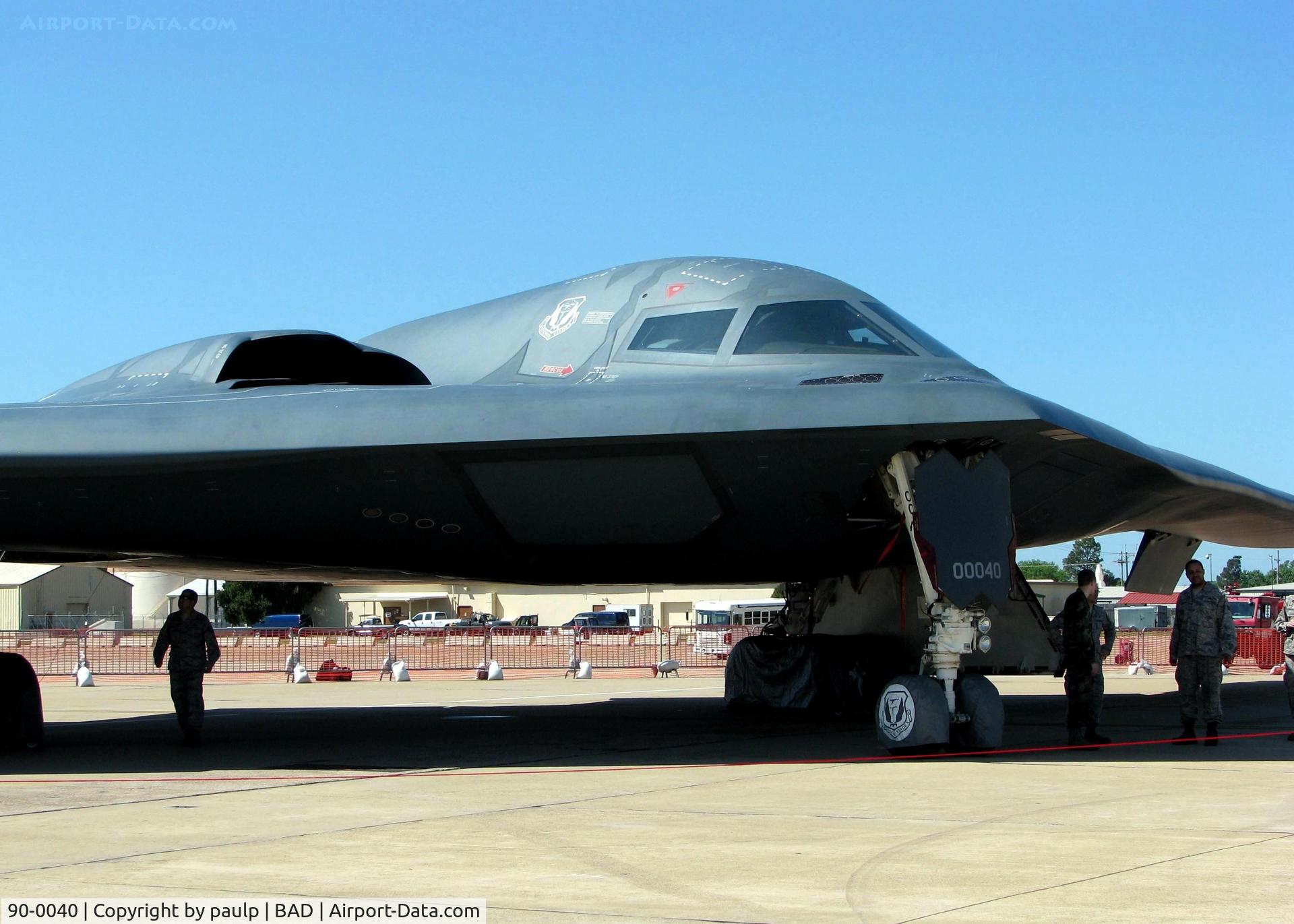 90-0040, Northrop Grumman B-2A Spirit C/N 1015/AV-15, At the Barksdale Air Force Base Air Show 2010.