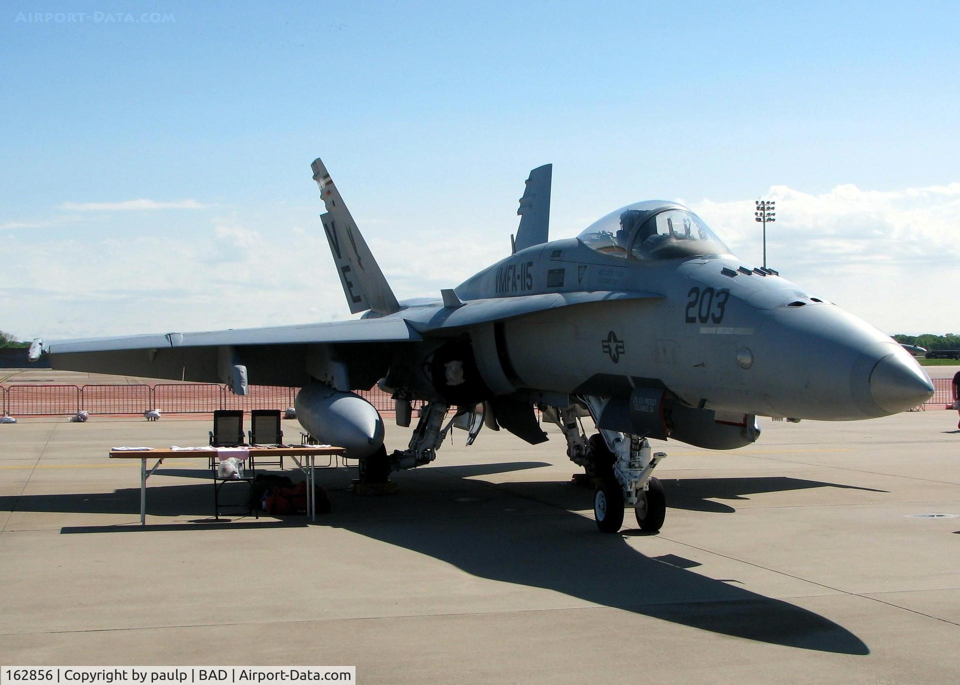 162856, McDonnell Douglas F/A-18A Hornet C/N 0387/A324, At the Barksdale Air Force Base Air Show 2010.