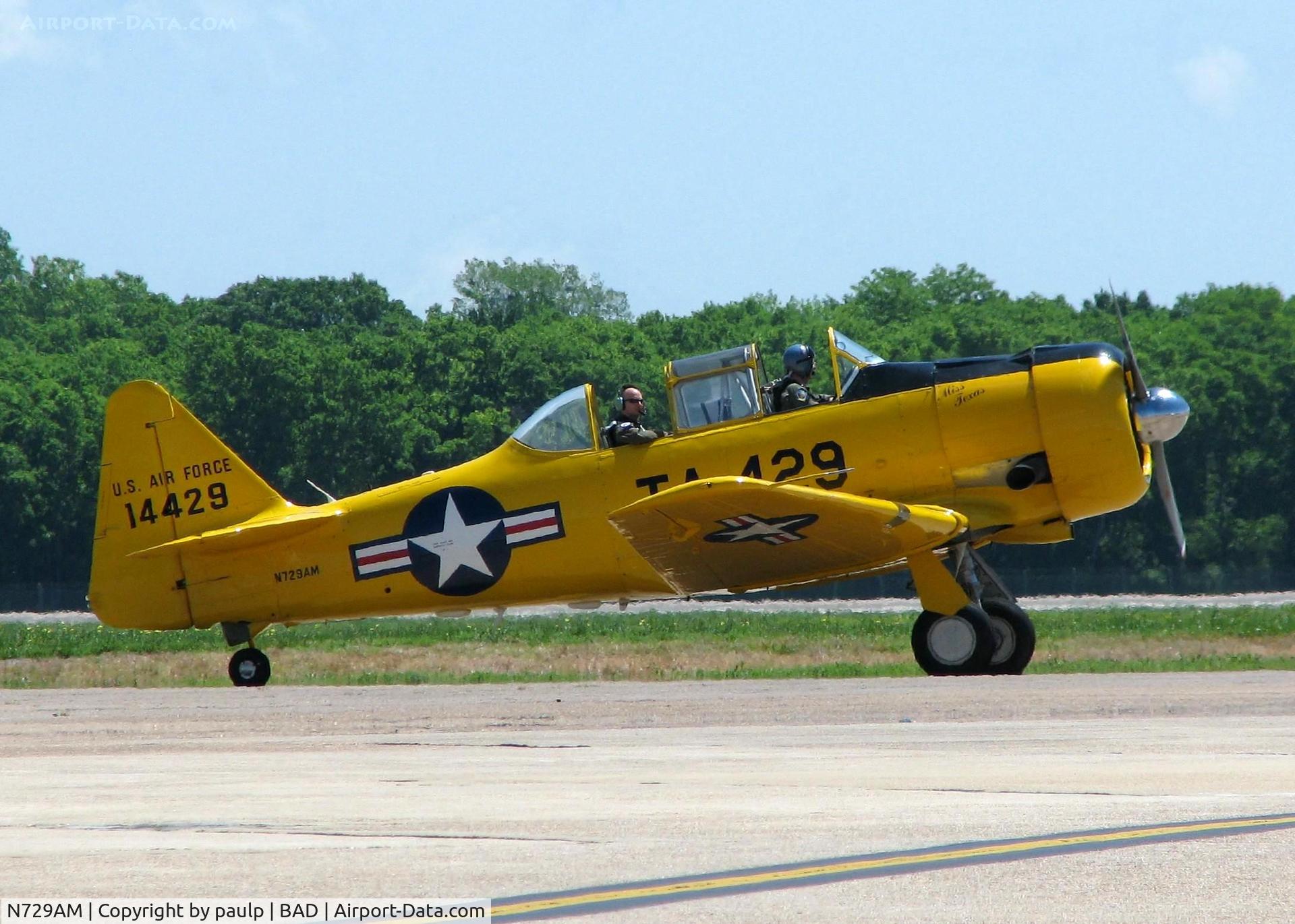 N729AM, 1951 North American T-6G Texan C/N 182-116, At the Barksdale Air Force Base Air Show 2010.