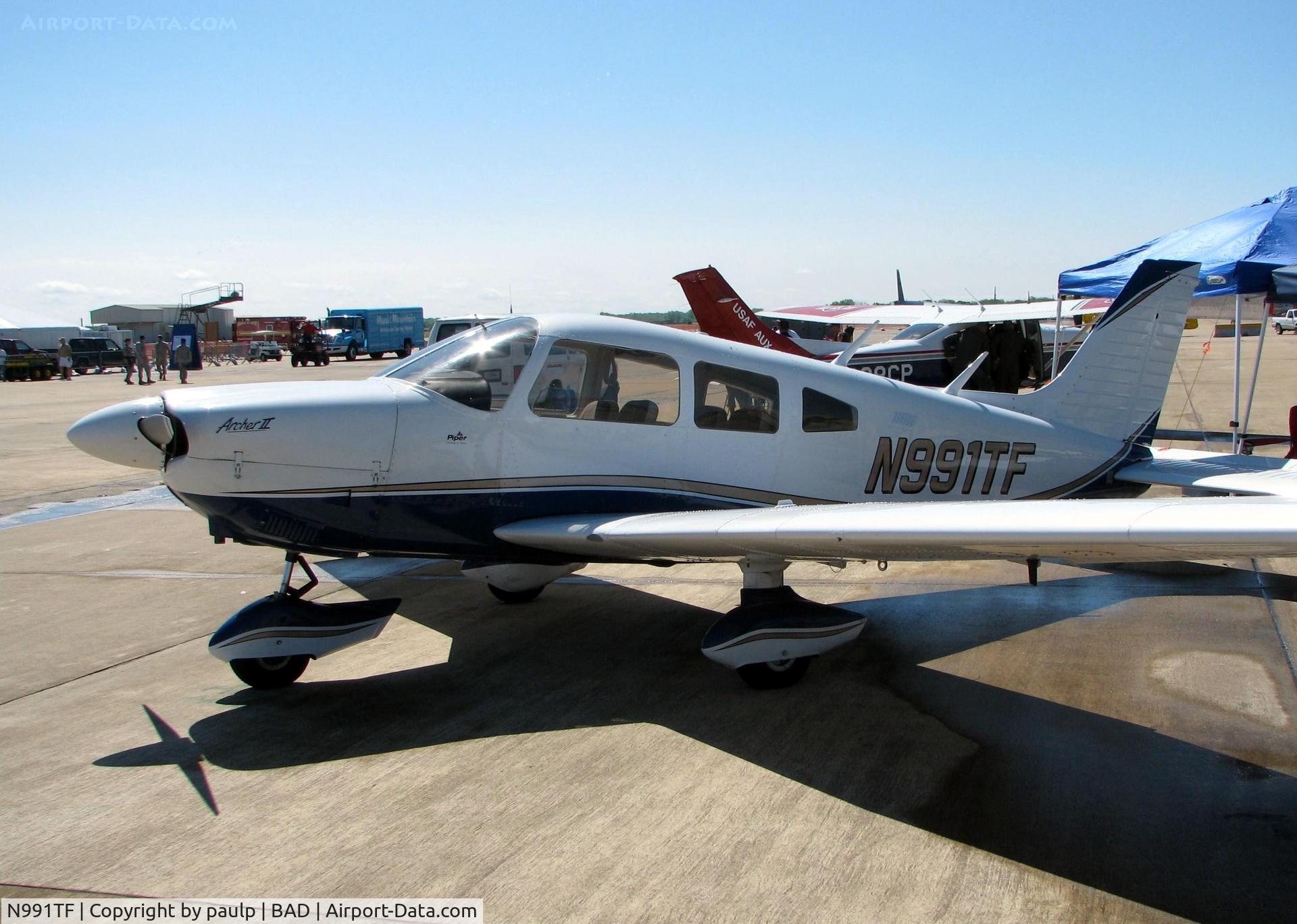 N991TF, 1976 Piper PA-28-181 C/N 28-7690169, At the Barksdale Air Force Base Air Show 2010.