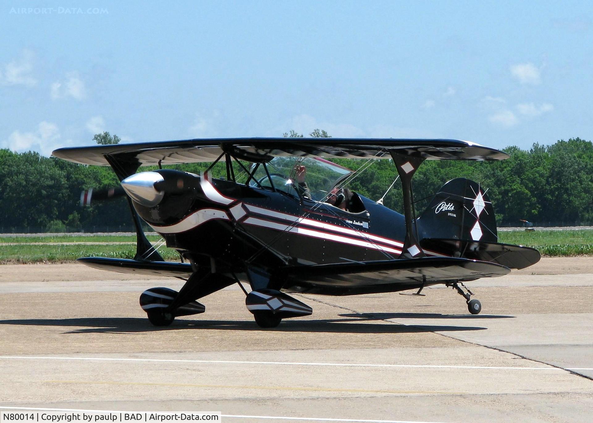 N80014, 1972 Aerotek Pitts S-2A Special C/N 2023, At the Barksdale Air Force Base Air Show 2010.