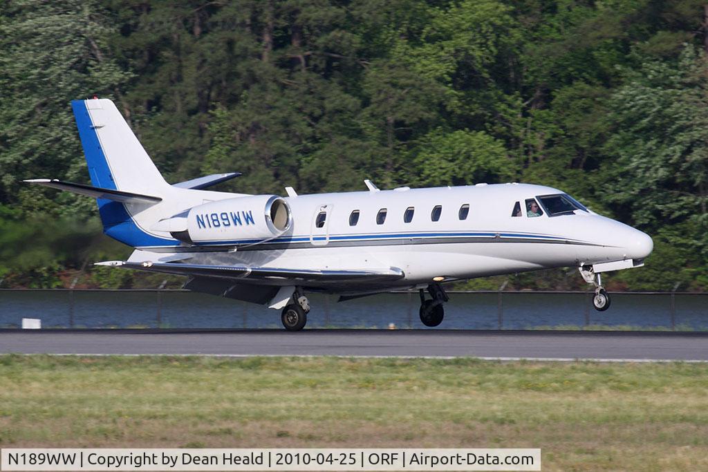 N189WW, 2000 Cessna 560XL C/N 560-5069, Window World Inc 2000 Cessna 560XL Citation Excel N189WW from Indianapolis Int'l (KIND), landing RWY 23.