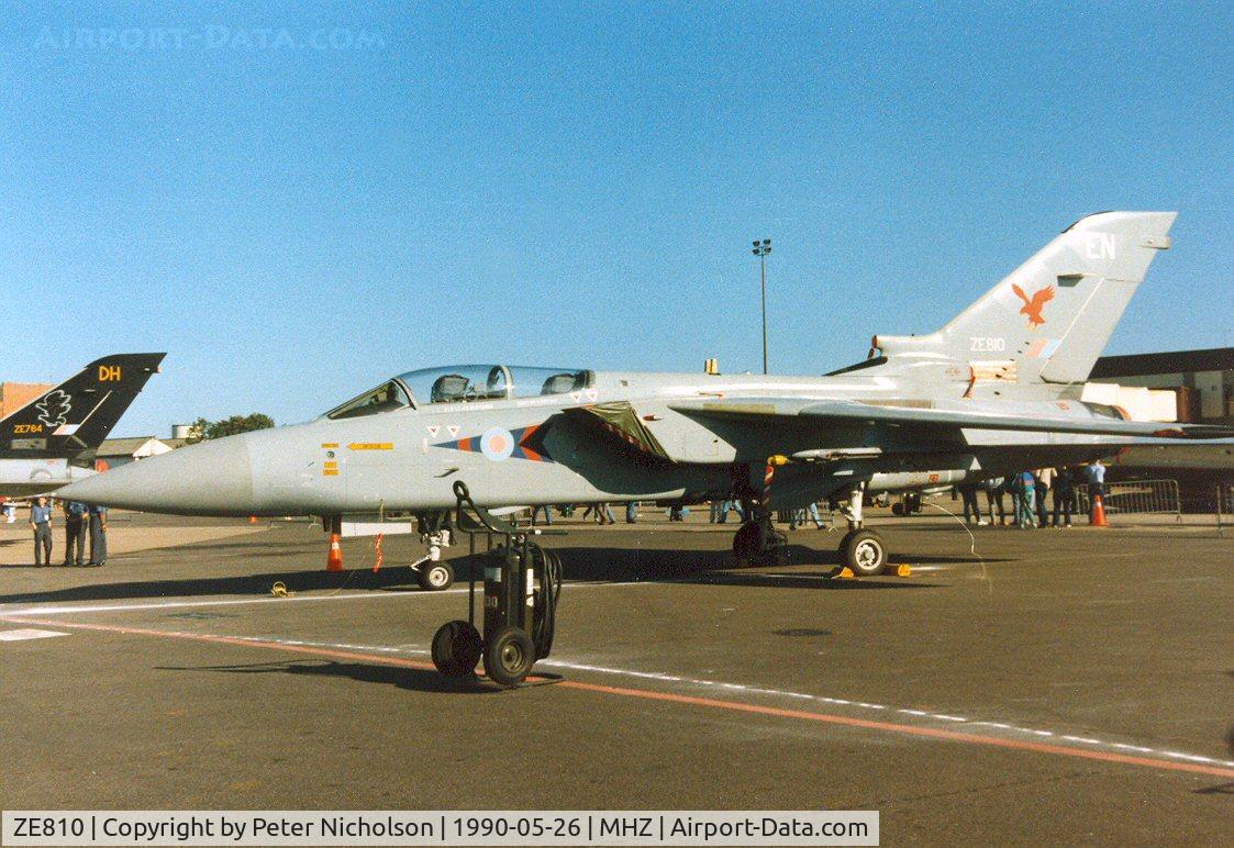 ZE810, 1988 Panavia Tornado F.3 C/N 3324, Tornado F.3 of 23 Squadron on display at the 1990 RAF Mildenhall Air Fete.