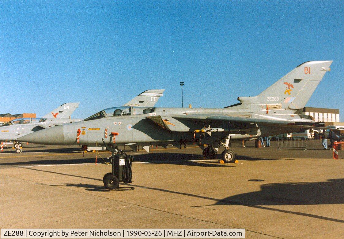 ZE288, 1987 Panavia Tornado F.3 C/N 617/AS035/3275, Tornado F.3 of 29 Squadron at RAF Coningsby on display at the 1990 RAF Mildenhall Air Fete.
