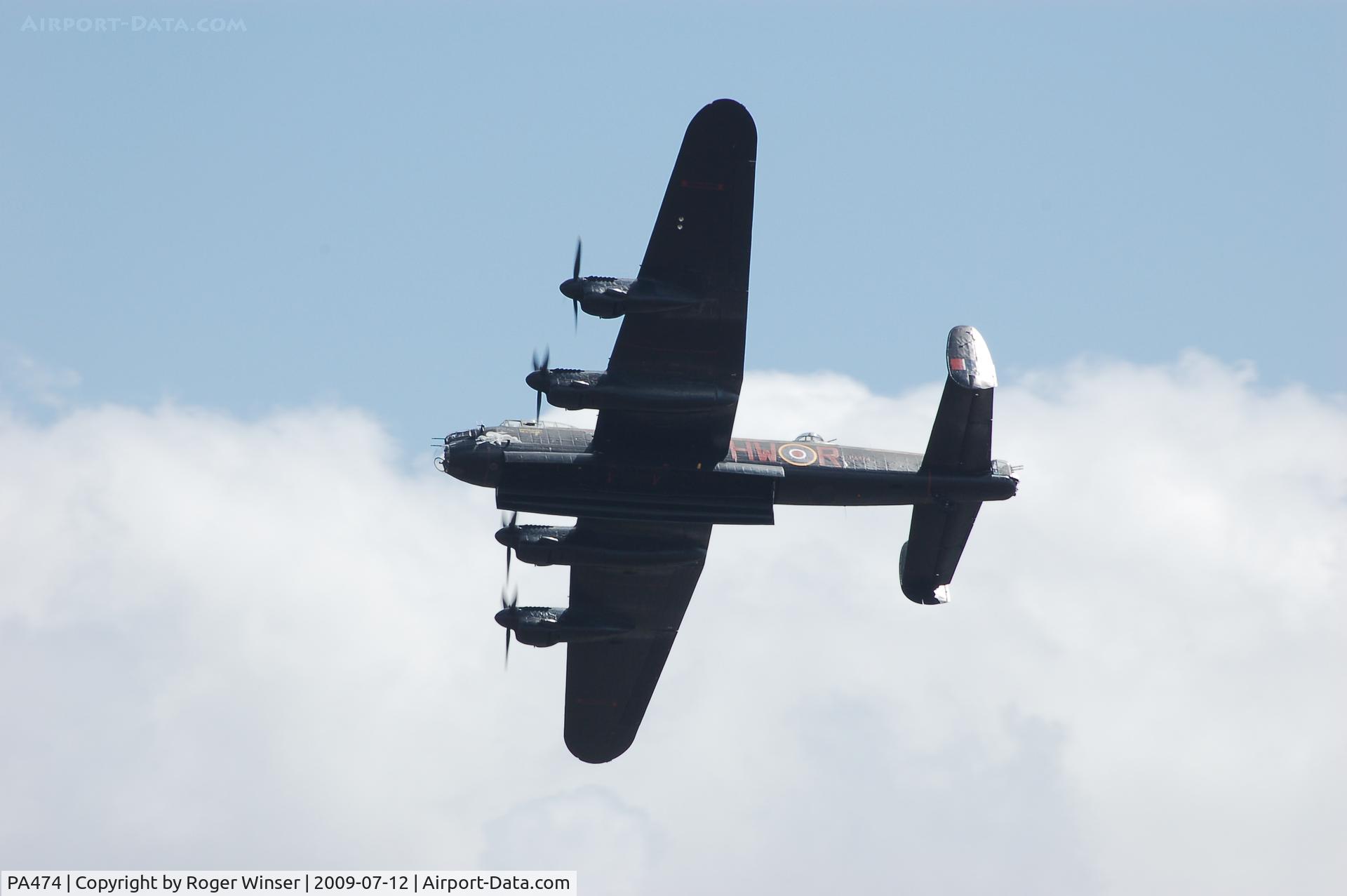 PA474, 1945 Avro 683 Lancaster B1 C/N VACH0052/D2973, Off airport. Coded BQ-B and HW-R seen displaying at the Wales National Airshow, Swansea Bay, Wales, UK