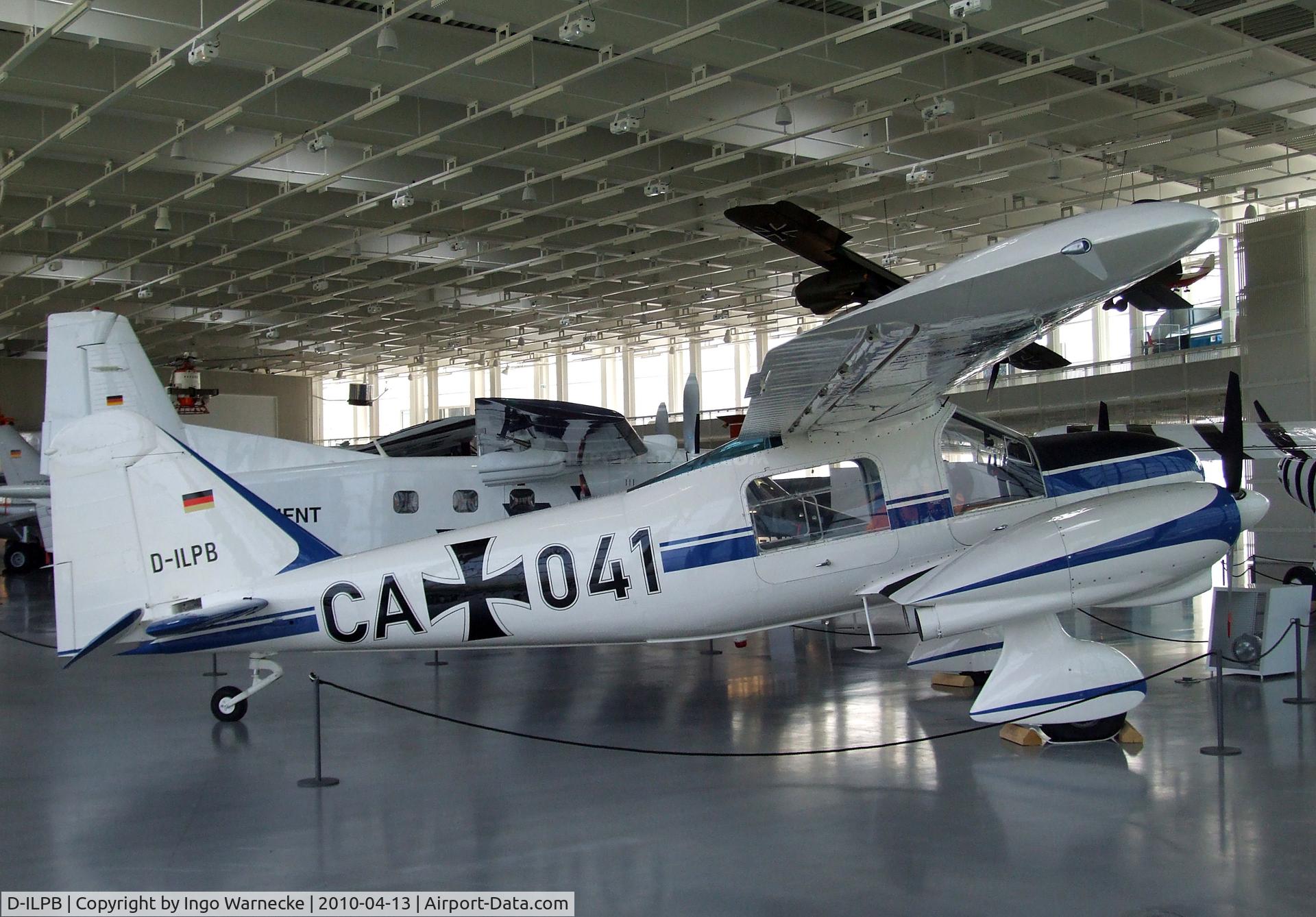 D-ILPB, 1961 Dornier Do-28A-1 C/N 3015, Dornier Do 28A-1 (shown in its former identity as Luftwaffe VIP-transport) at the Dornier Museum, Friedrichshafen