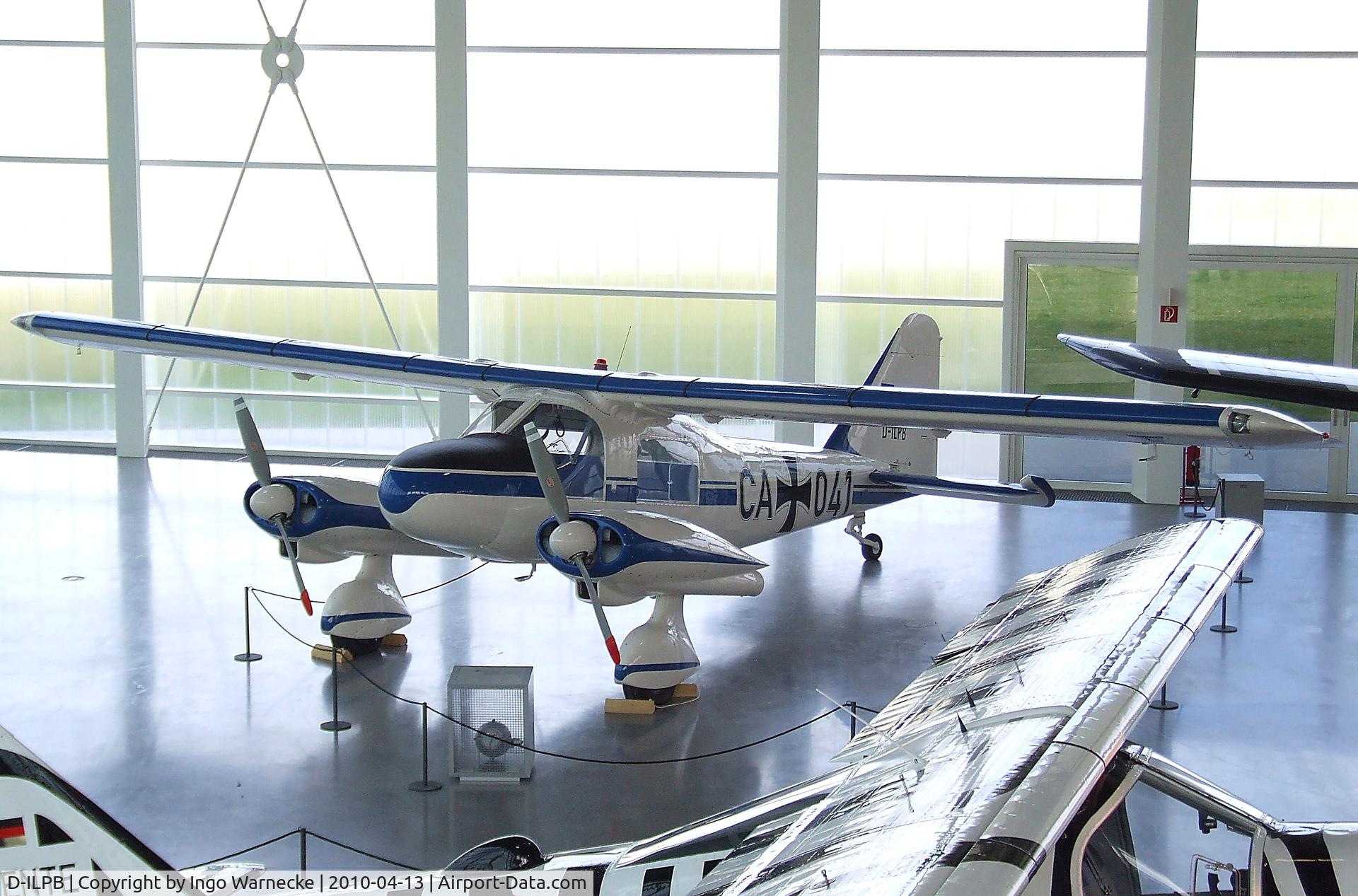 D-ILPB, 1961 Dornier Do-28A-1 C/N 3015, Dornier Do 28A-1 (shown in its former identity as Luftwaffe VIP-transport) at the Dornier Museum, Friedrichshafen