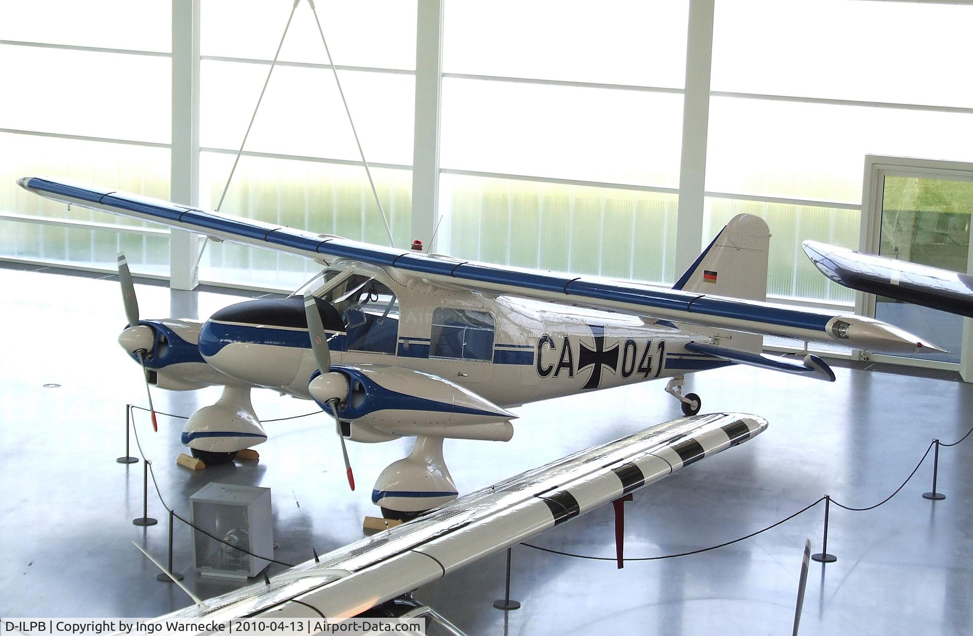 D-ILPB, 1961 Dornier Do-28A-1 C/N 3015, Dornier Do 28A-1 (shown in its former identity as Luftwaffe VIP-transport) at the Dornier Museum, Friedrichshafen
