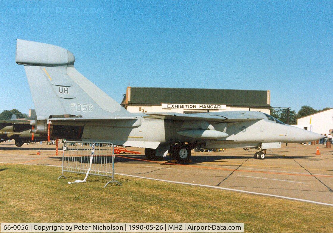 66-0056, 1966 General Dynamics EF-111A Raven C/N EF-23, EF-111A Raven of 42nd Electronic Combat Squadron/66th Electronic Combat Wing on display at the 1990 RAF Mildenhall Air Fete.