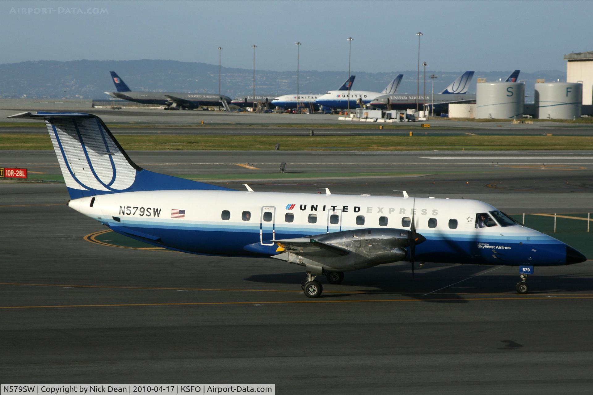 N579SW, 1998 Embraer EMB-120ER Brasilia C/N 120347, KSFO