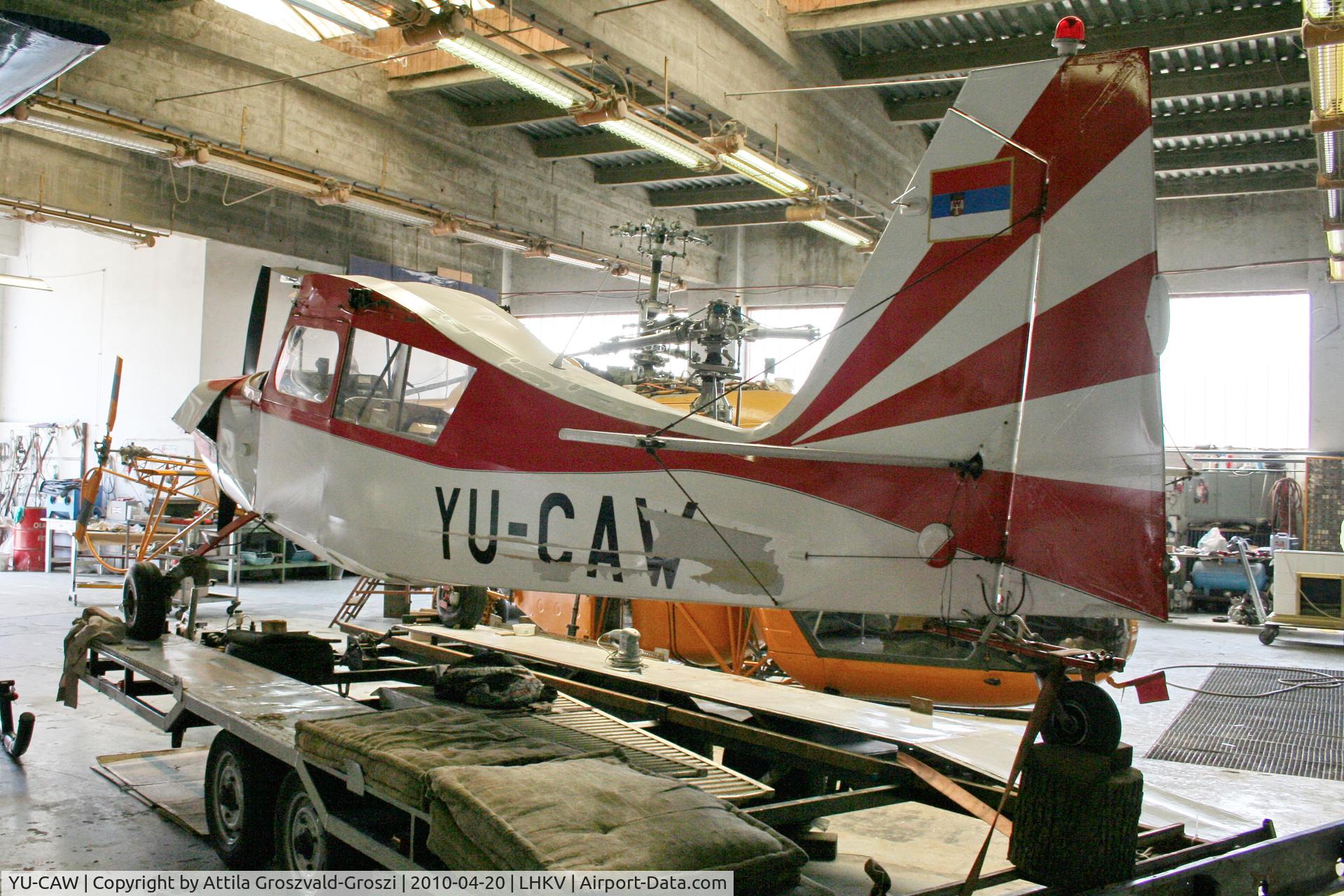 YU-CAW, 1997 Bellanca 7GCBC Citabria C/N 215-70, Hungary-Kaposújlak airport hangar