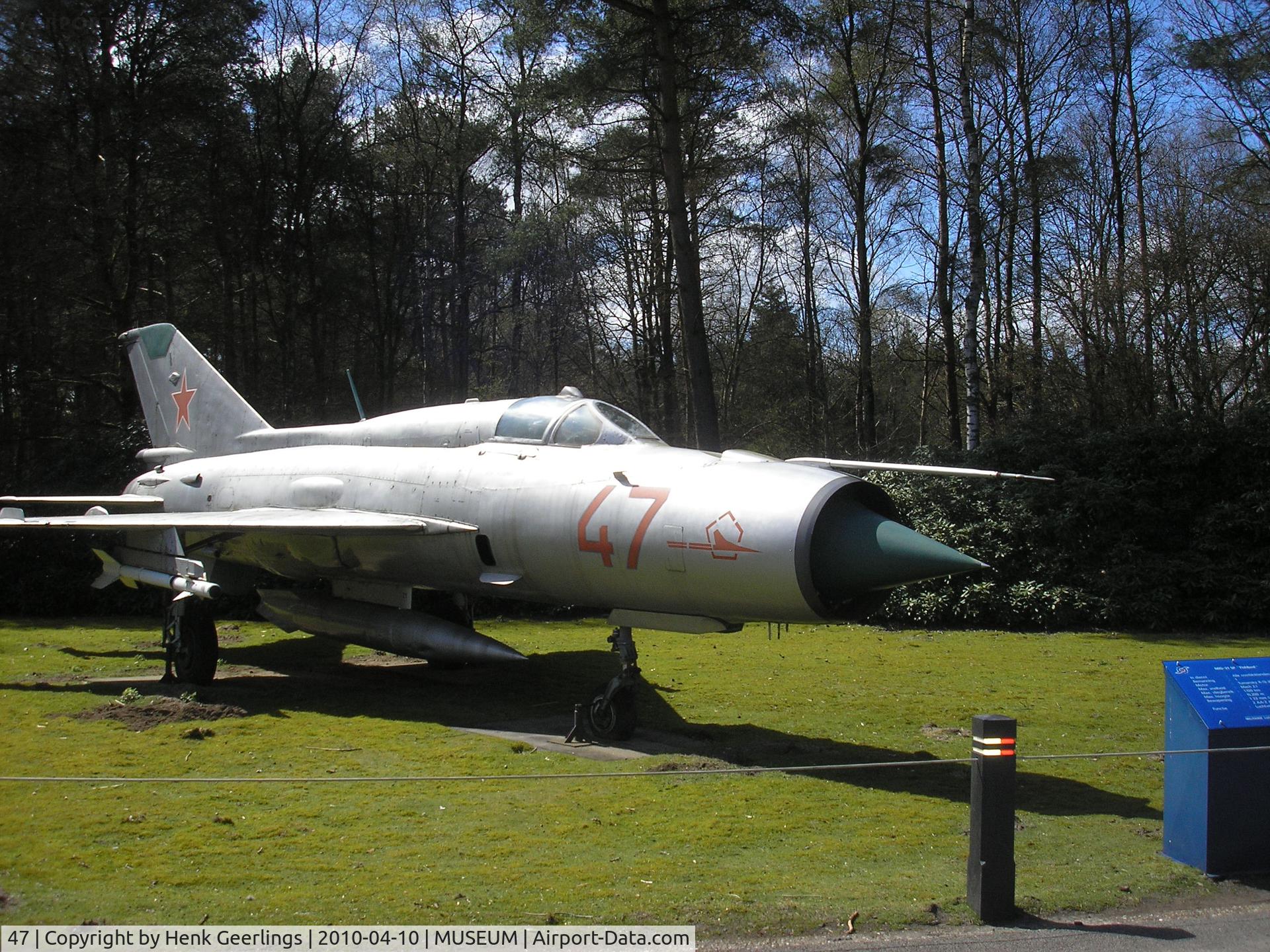 47, Mikoyan-Gurevich MiG-21GPFM C/N Not found 47, MLM Dutch AF Museum - Soesterberg