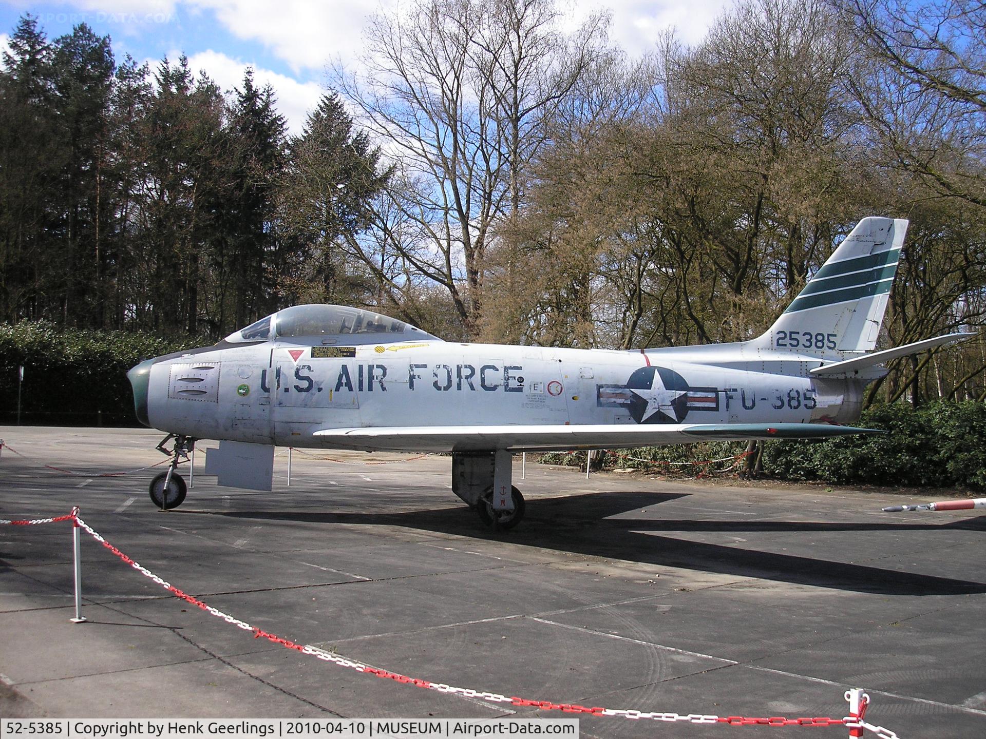 52-5385, 1952 North American F-86F Sabre C/N 191-876, MLM Dutch AF Museum - Soesterberg