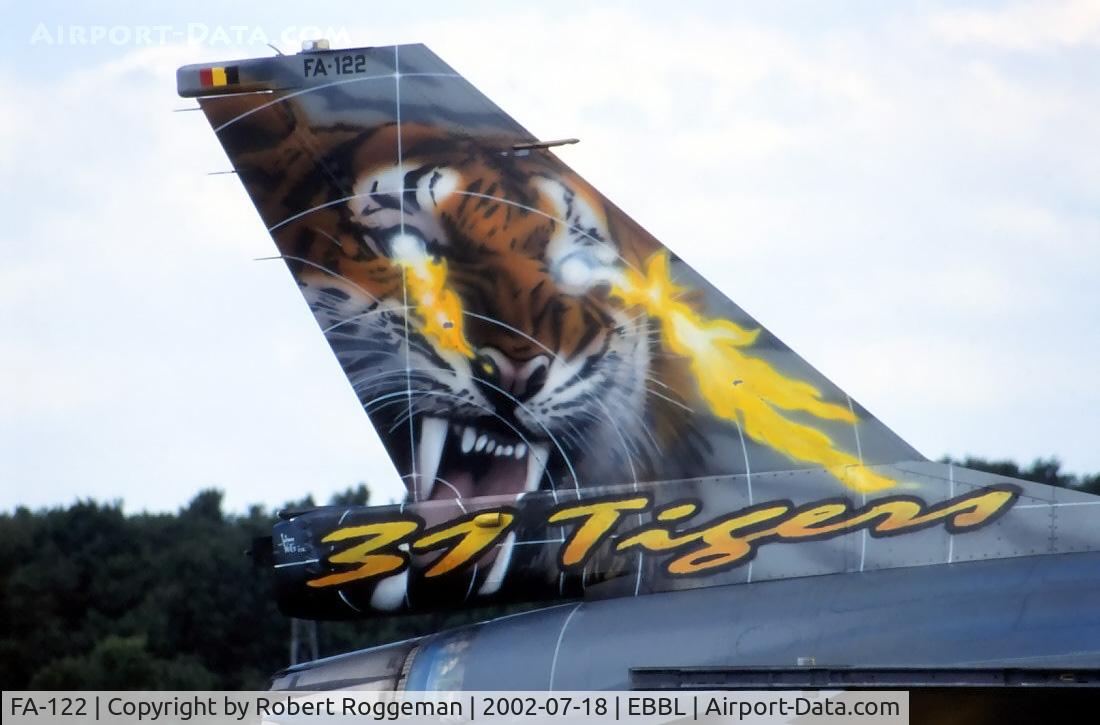 FA-122, 1988 SABCA F-16AM Fighting Falcon C/N 6H-122, Tigerpaint.31 Squadron Belgian Air Force.