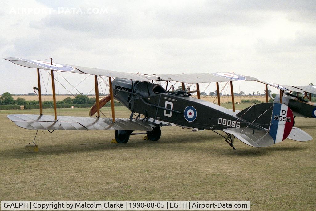 G-AEPH, 1918 Bristol F.2B Fighter C/N 7575, Bristol F-2B Fighter  at Old Warden Airfield, UK in 1990.