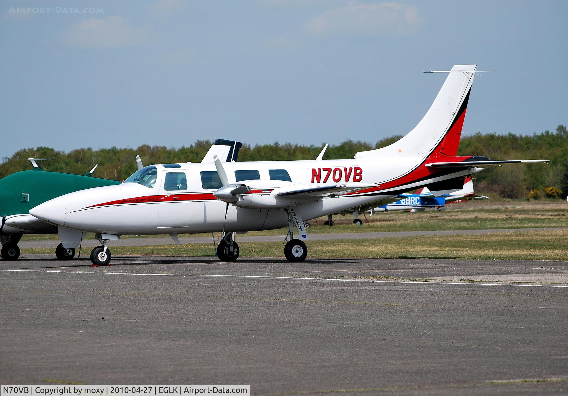 N70VB, 1977 Smith Aerostar 600 C/N 60-0446-150, Aerostar 600A at Blackbushe