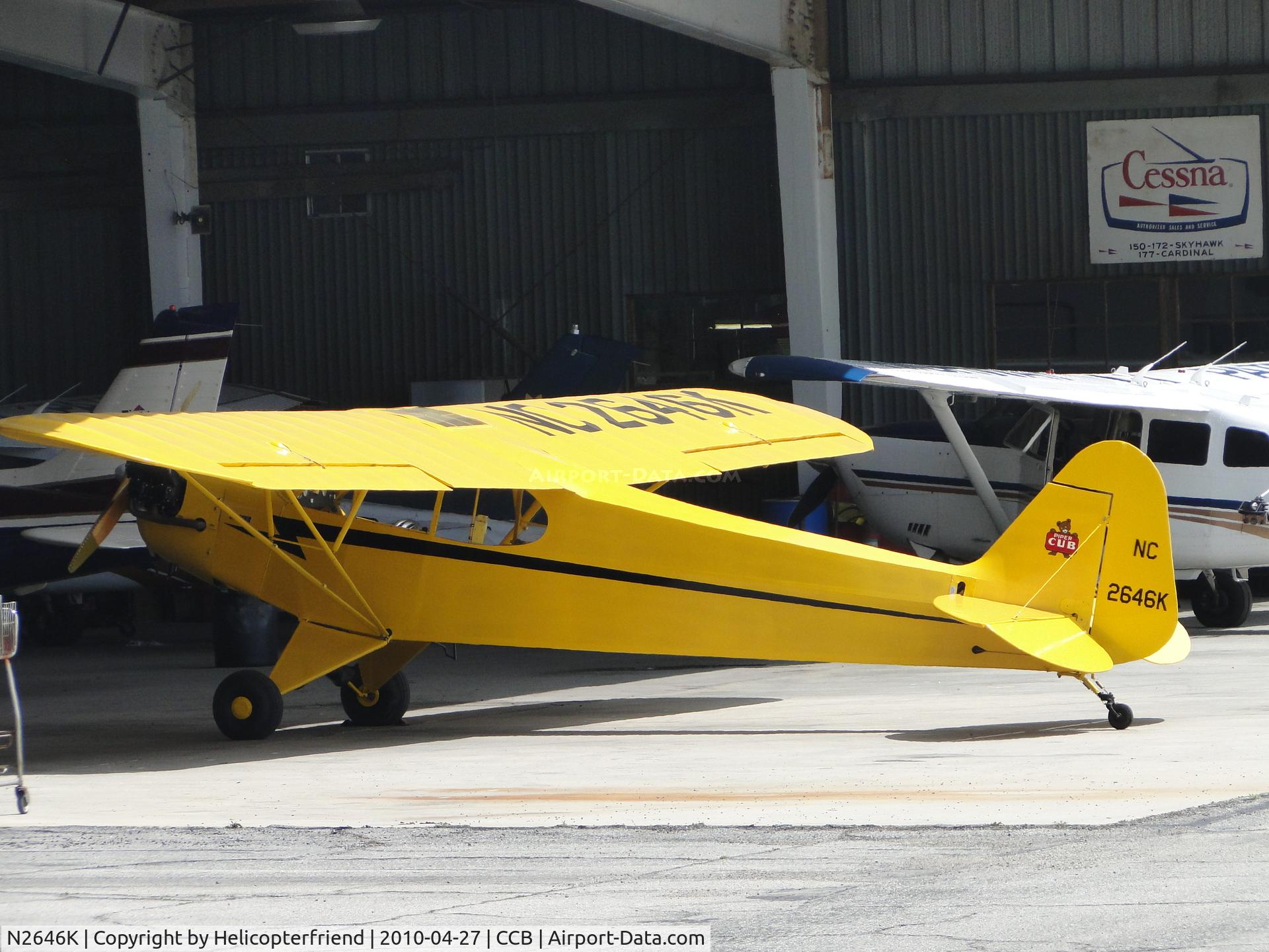 N2646K, 1947 Luscombe 8E Silvaire C/N 5373, Parked at Foothill Aircraft Sales and Service