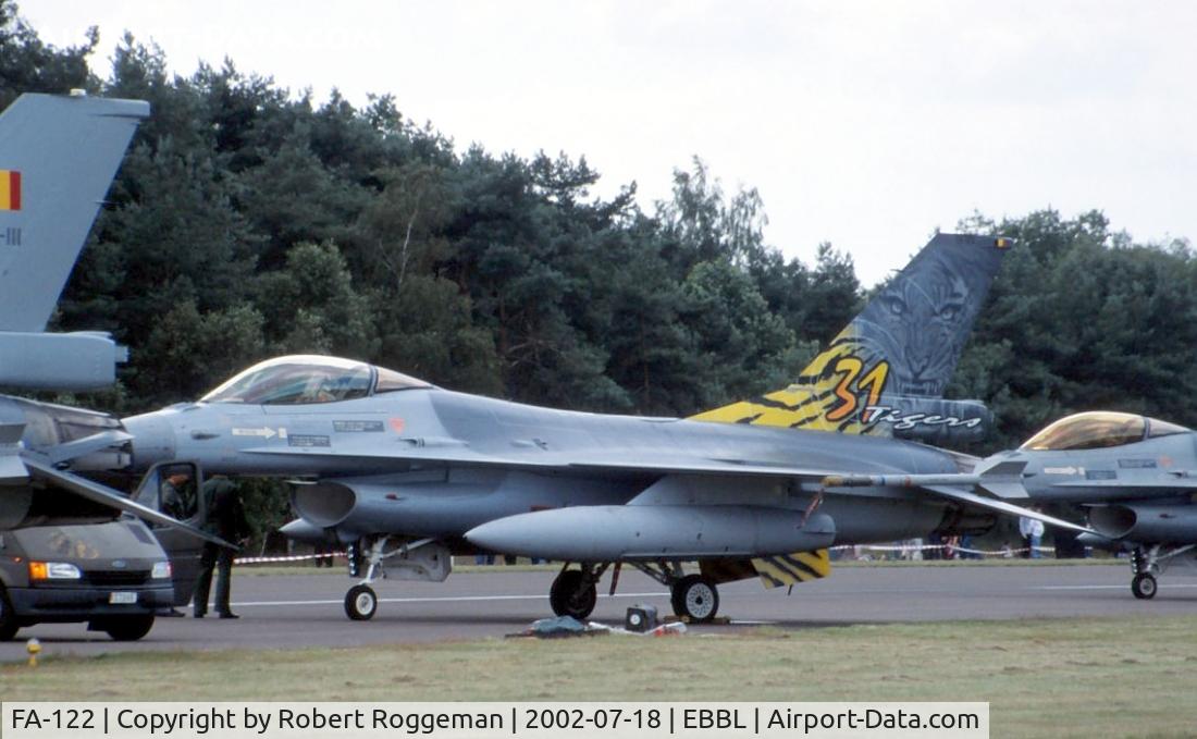 FA-122, 1988 SABCA F-16AM Fighting Falcon C/N 6H-122, Tigerpaint.31 Squadron Belgian Air Force.