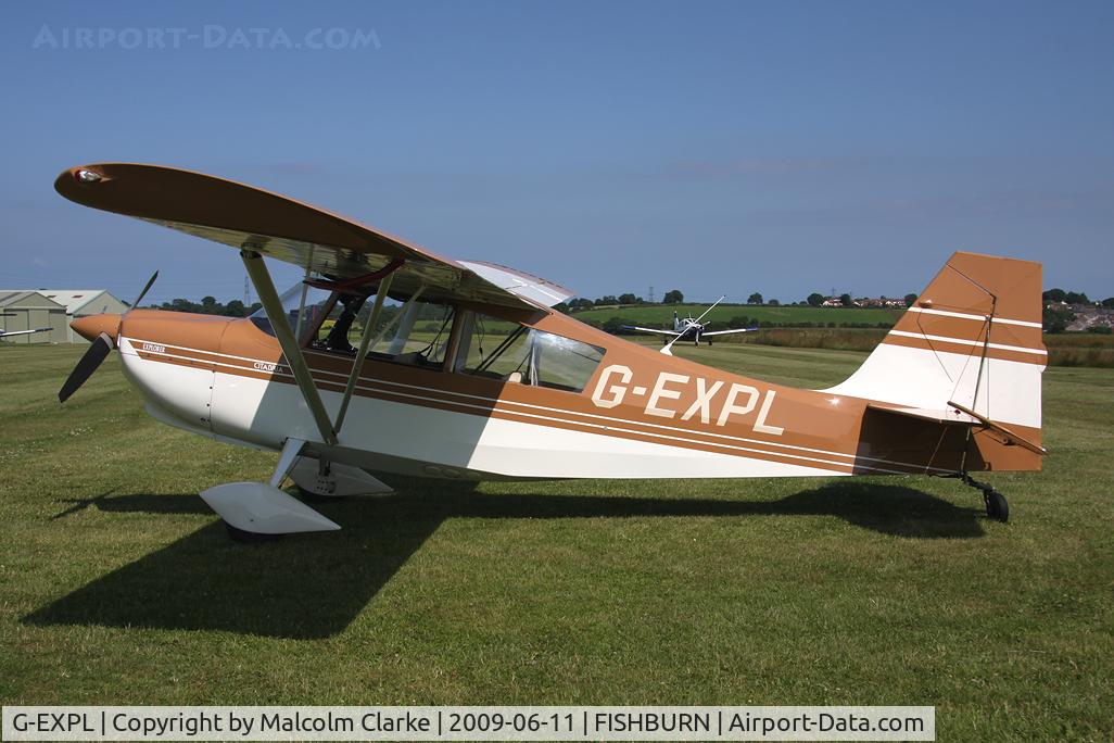 G-EXPL, 1996 Champion 7GCBC Explorer C/N 1220-96, Champion 7GCBC Citabria at Fishburn Airfield, UK in 2009.