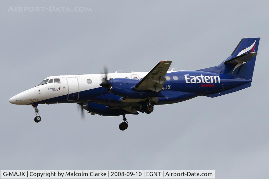 G-MAJX, 1997 British Aerospace Jetstream 41 C/N 41098, British Aerospace Jetstream 41 on finals to 25 at Newcastle Airport in 2008.