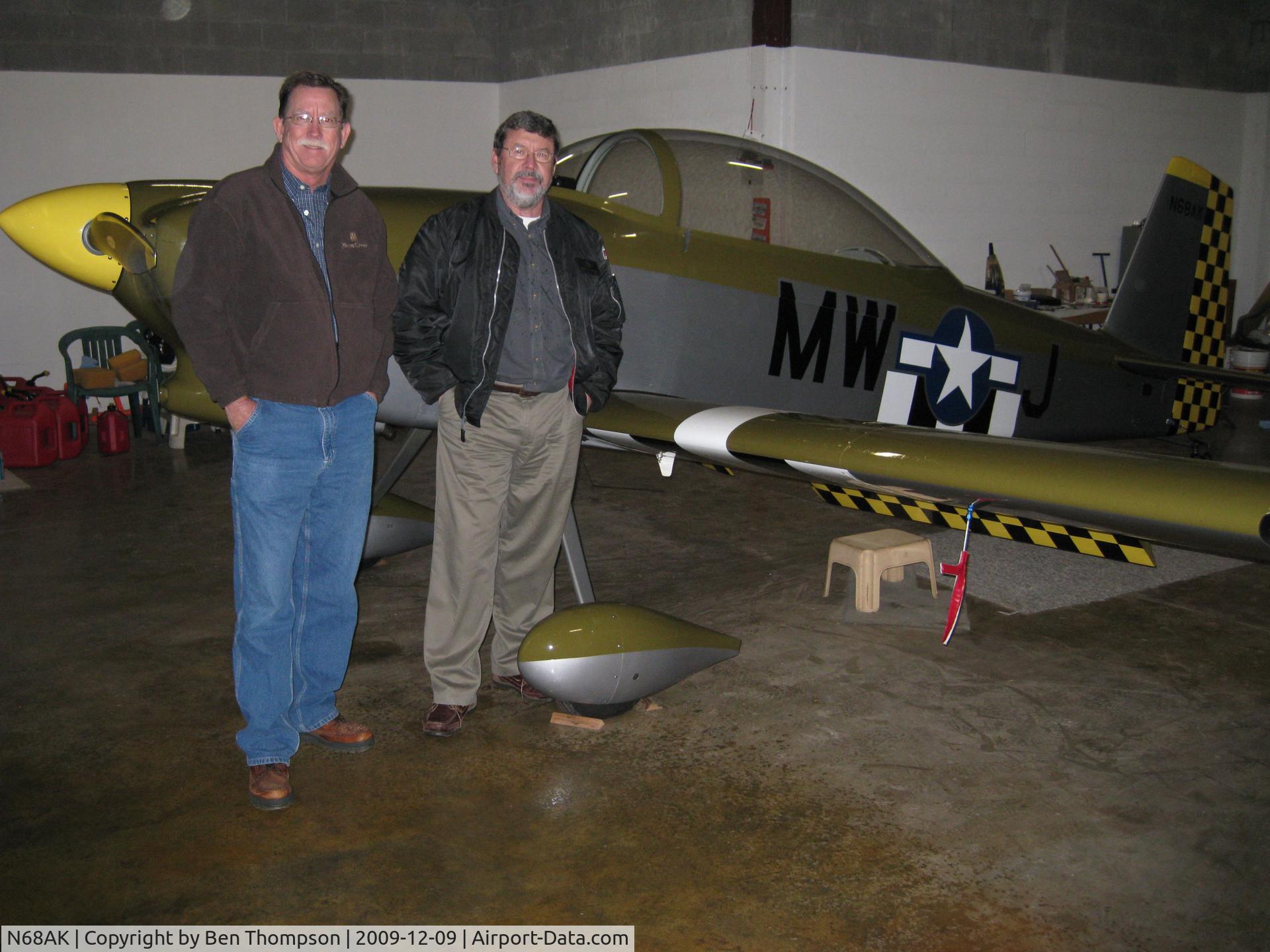 N68AK, 2005 Vans RV-8 C/N 80749, Steve and Marshall enjoying some hangar time