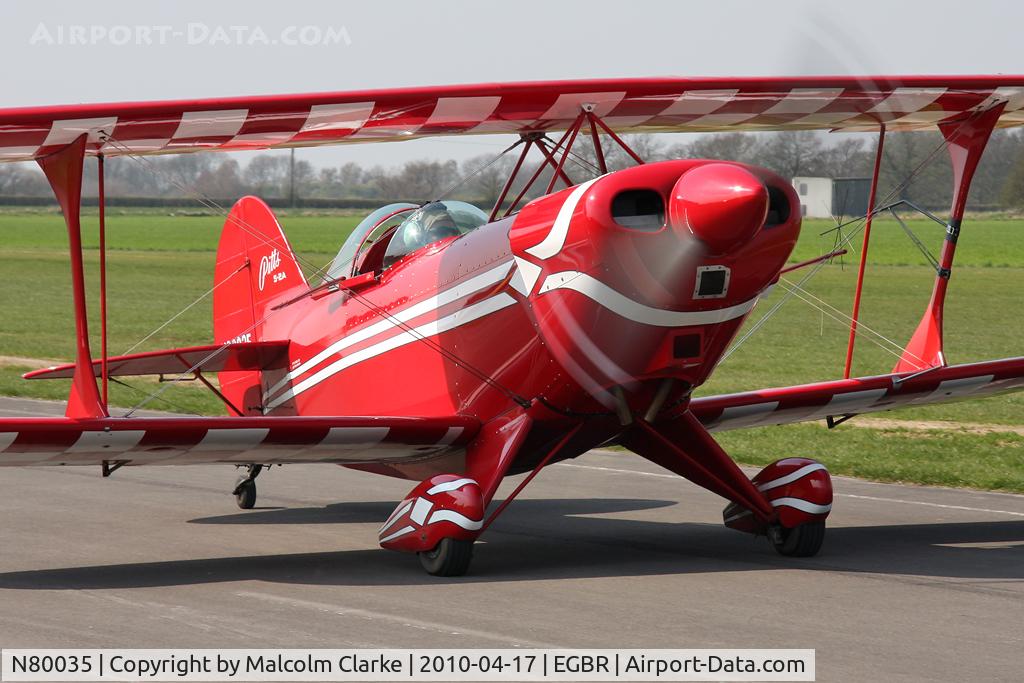 N80035, 1974 Aerotek Pitts S-2A Special C/N 2070, Aerotek Pitts S-2A Special. Runner-up in the 2010 John McLean Trophy aerobatic competition, Breighton Airfield.