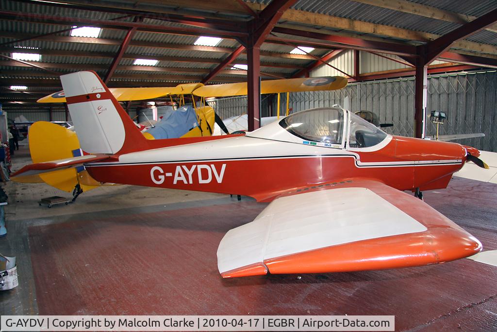 G-AYDV, 1974 Coates Swalesong SA.II Srs.1 C/N PFA 1353, Coates Swalesong SAII at The Real Aeroplane Company, Breighton Airfield in 2010.