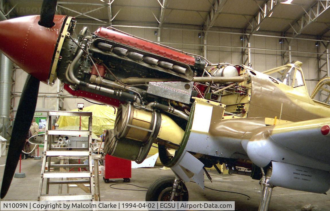 N1009N, 1943 Curtiss P-40M Warhawk C/N 27490, Curtiss Kittyhawk III at the Imperial War Museum, Duxford in 1994.